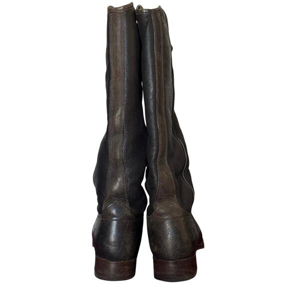 Frye Women's Melissa Button Tall Boots US 8B Shearling Lined Brown Leather - Picture 6 of 15